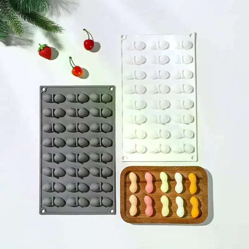 24-Cavity Peanut Silicone Mold for Chocolate, Mousse & Candles