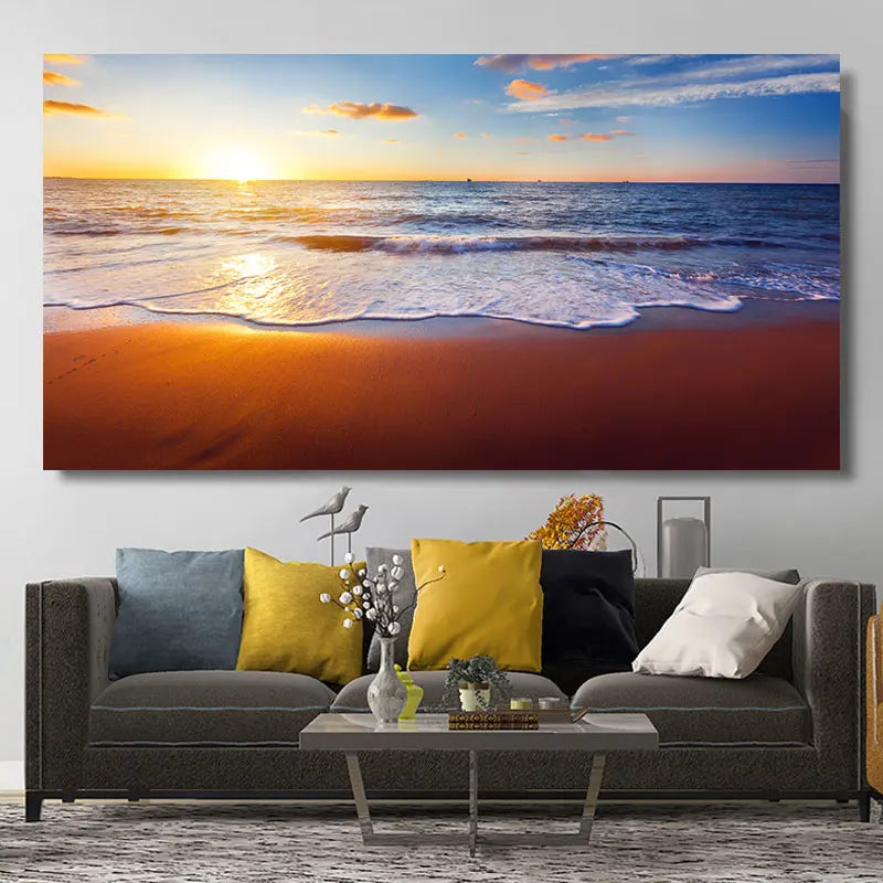 Natural Modern Seascape Wall Pictures Landscape Beach Sea Ocean Canvas Painting Wall Art Posters for Living Room Decor Cuadros Peaceful Pleasures Health and Wellness w2573 seascape-7 30x60cm