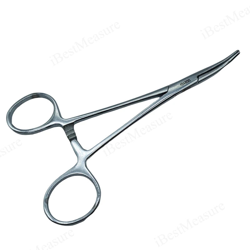 1pc Stainless Steel Hemostatic Forceps Surgical Forceps Tool Hemostat Locking Clamps Forceps Fishing Pliers Curved/Straight Tip Peaceful Pleasures Health and Wellness