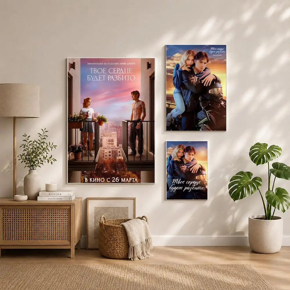 Your Heart Will Be Broken Movie Poster | HD Self-Adhesive Wall Art Movie Wall Poster Peaceful Pleasures Health and Wellness