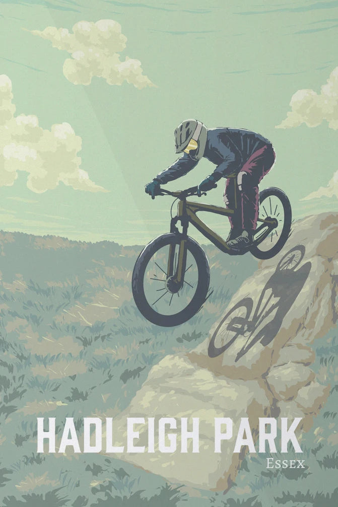 Hadrian's Cycleway Canvas Poster | Northumberland Cycling Wall Art