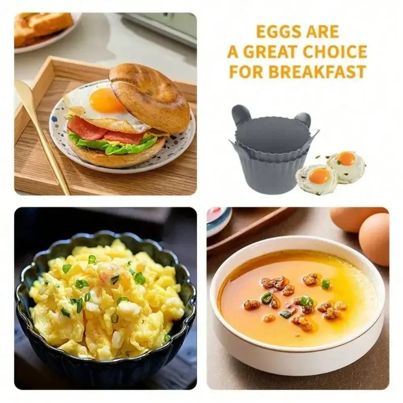 Silicone Air Fryer Liners & Non-Stick Baking Cups | 1-4 Pack