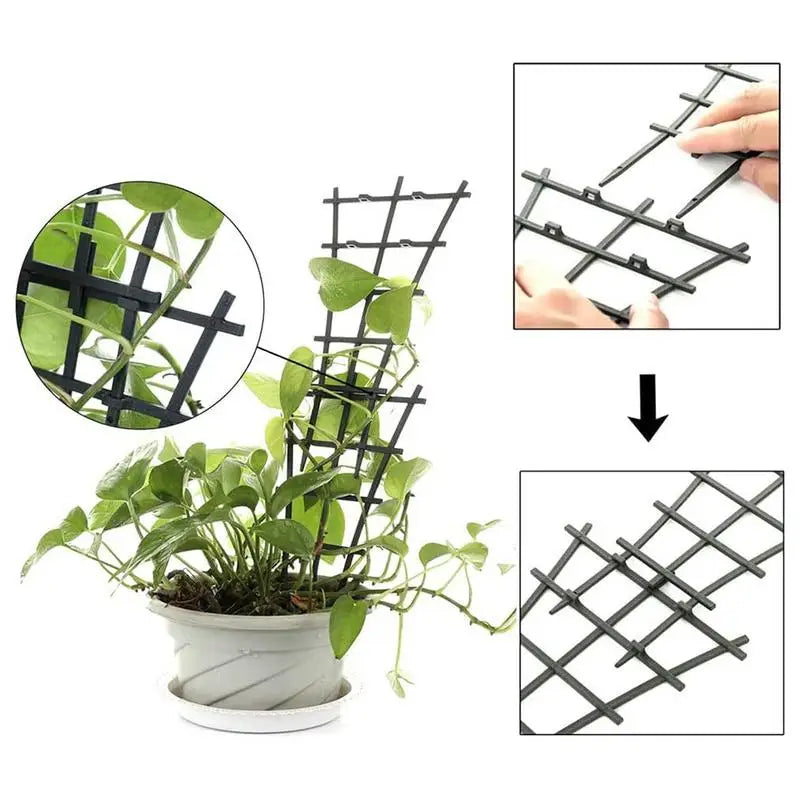 8-Pack Stackable Plant Trellis for Indoor & Outdoor Plants