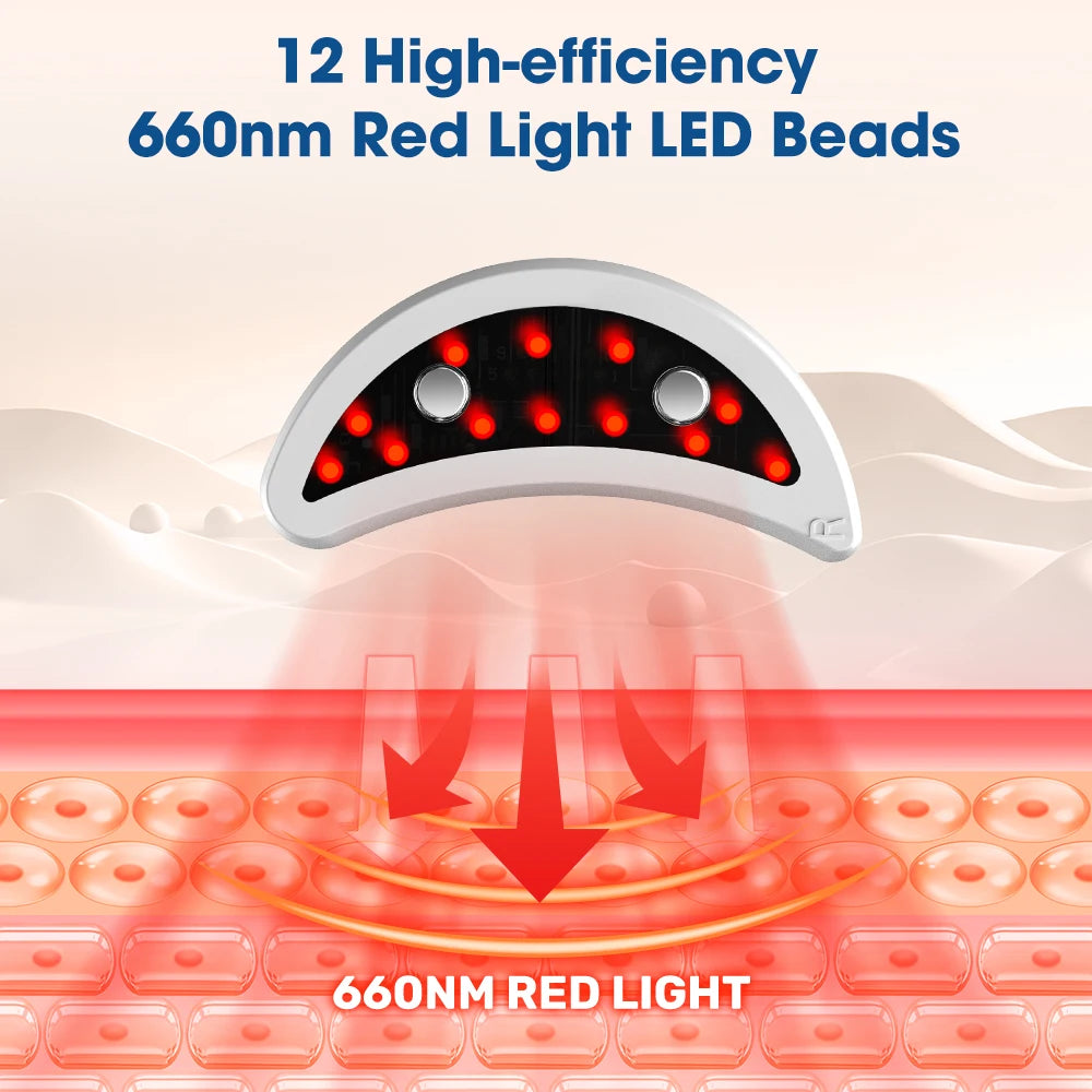 2-IN-1 Face & Eye Beauty Massager Micro-current Red Light EMS Anti Aging Bags Dark Circles Reduce Electric Eye Rejuvenation Pads Peaceful Pleasures Health and Wellness