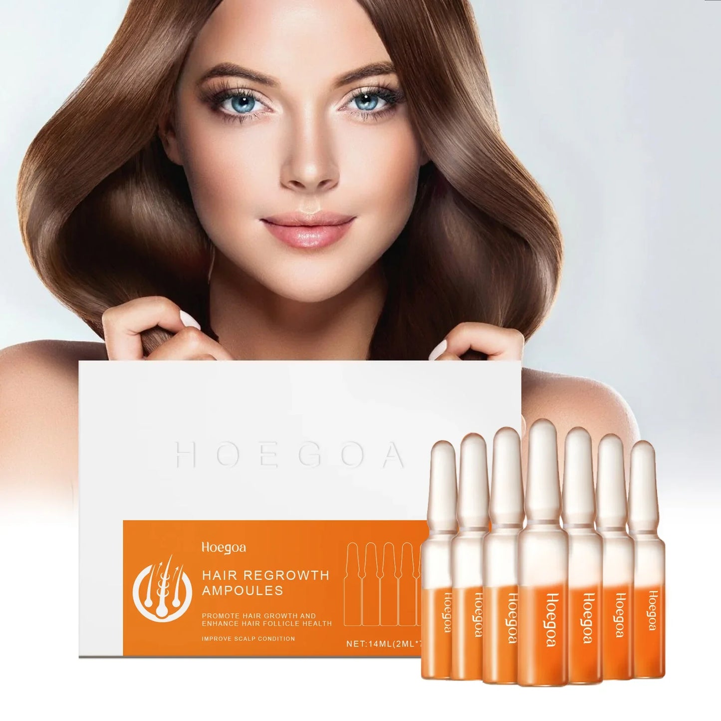 HOEGOA Hair Growth Ampoule Serum – Scalp Treatment 7×2ml