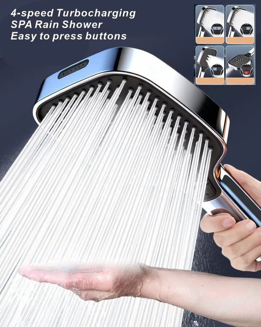 12cm Square Rainfall Shower Head – High Pressure & Water Saving Rainfall Shower Head Oasis Select