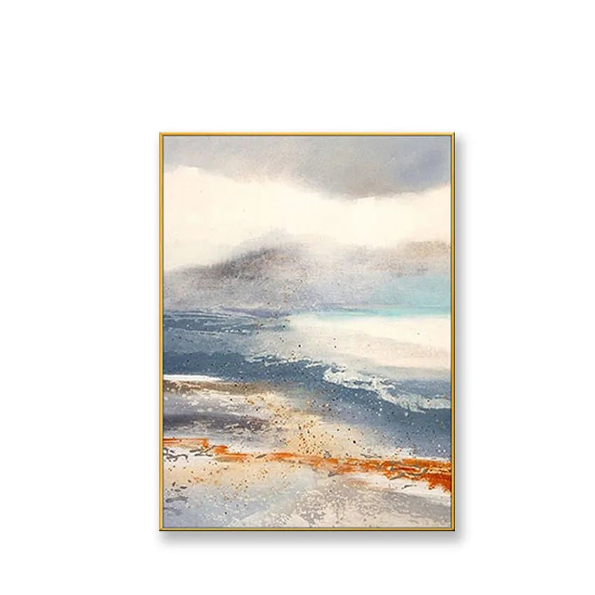 Abstract Art Hand Drawn Canvas Oil Painting Premium Acrylic Hanging Poster Interior Wall Decor Large Size Mural For Living Room Peaceful Pleasures Health and Wellness