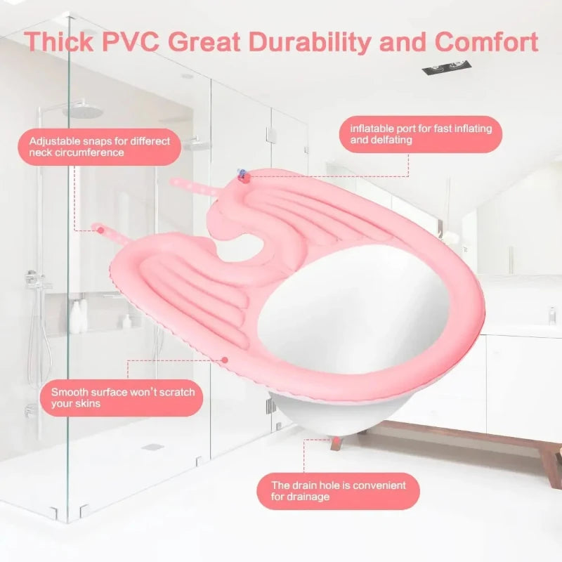 Portable Inflatable Hair Wash Basin for Adult Postpartum Pregnant Women Elderly Patients Child Household Hair Care Wash Basin Peaceful Pleasures Health and Wellness
