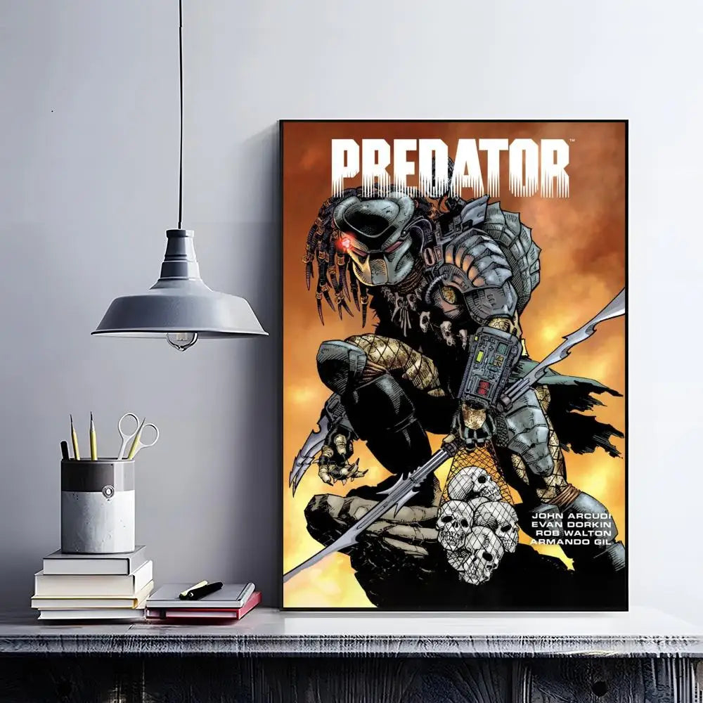 The Predator Movie Poster – HD Self-Adhesive Waterproof Wall Art Movie Wall Poster Peaceful Pleasures Health and Wellness Black8 21X30cmNoframe