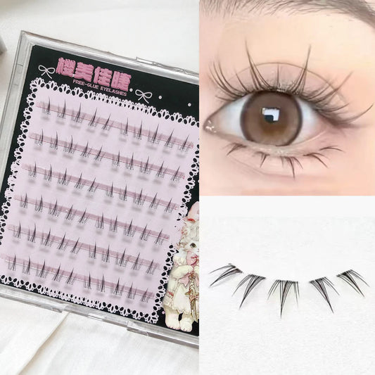 6/10/20 Rows No Glue Sunflower Lower Fake Eyelashes Natural Individual Eyelash Extension Cluster Daily Makeup Enlarge Your Eyes Peaceful Pleasures Health and Wellness