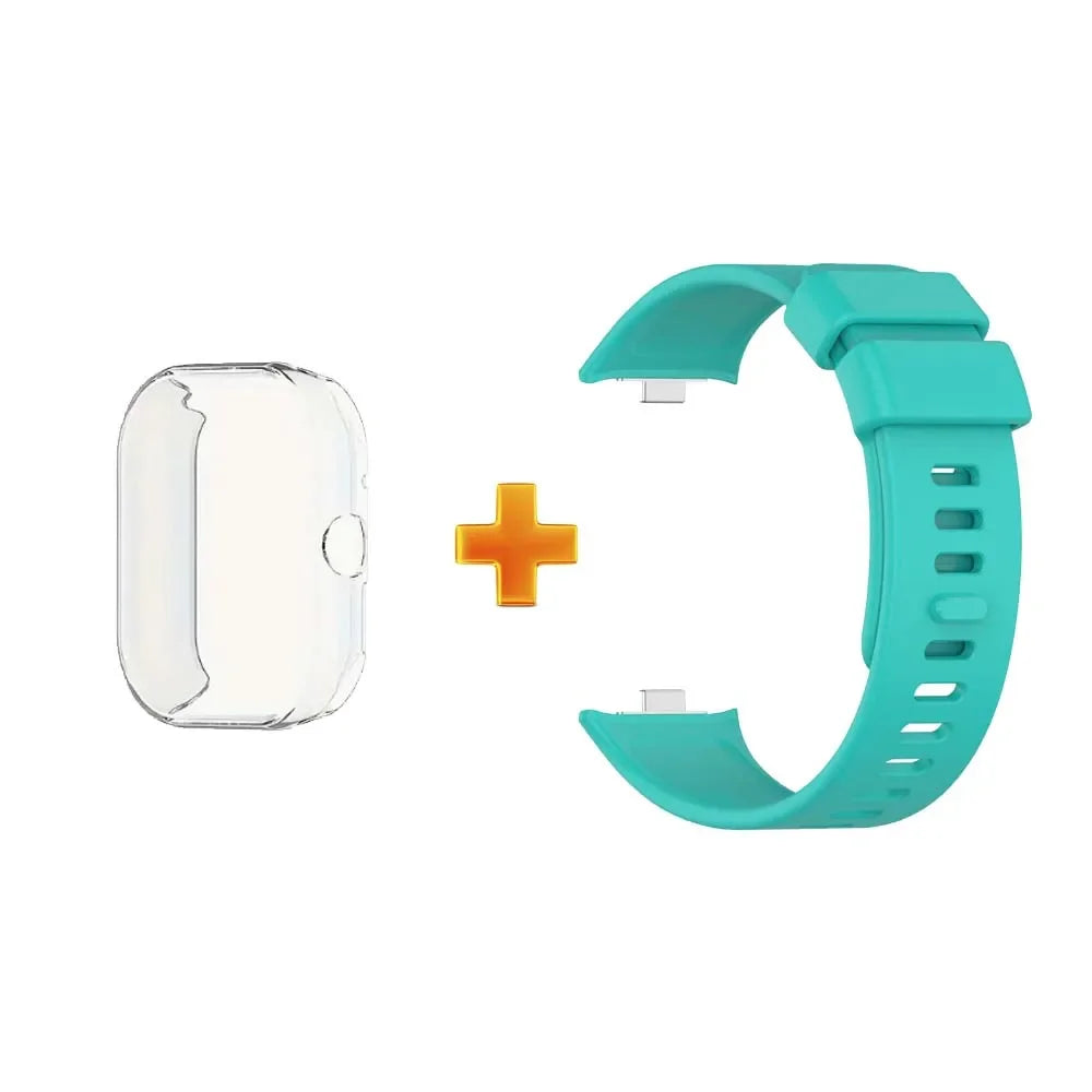 Redmi Watch 4 Silicone Strap + TPU Case Set | Shockproof Cover Peaceful Pleasures Health and Wellness green