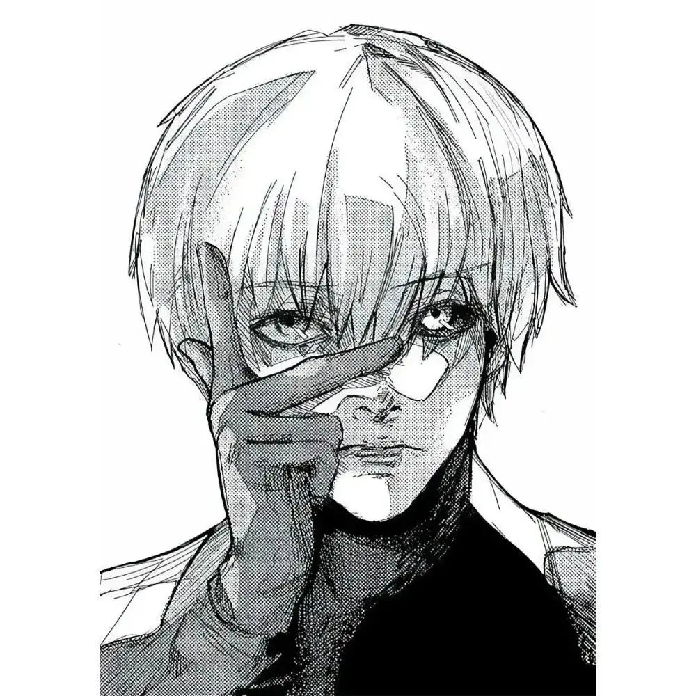 Japanese Anime Tokyo Ghoul Poster Wall Art Canvas Painting Manga Print for Living Room Home Decor Peaceful Pleasures Health and Wellness 8 30x40cm Unframed