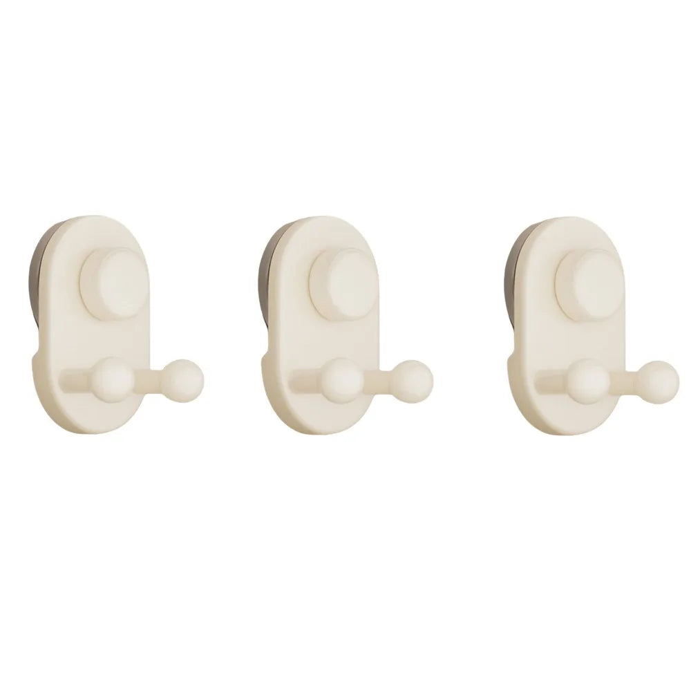 Suction Cup Double Wall Hooks No-Mark Waterproof – Set of 3