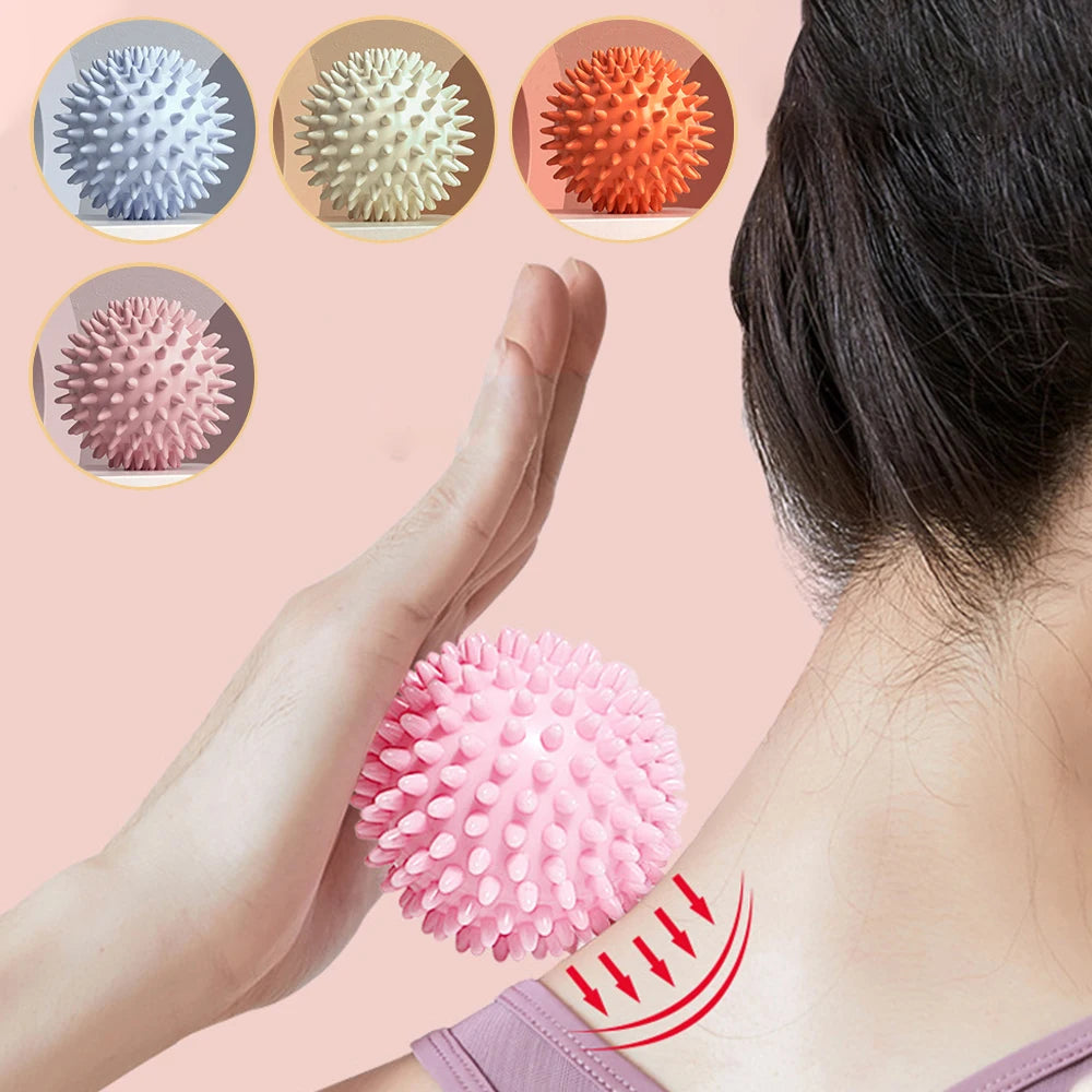 Hedgehog Massage Ball Yoga Fascia Ball Exercise Fitness Muscle Relaxation Massage Stick Shoulder Neck Leg Plantar Meridian Ball Peaceful Pleasures Health and Wellness