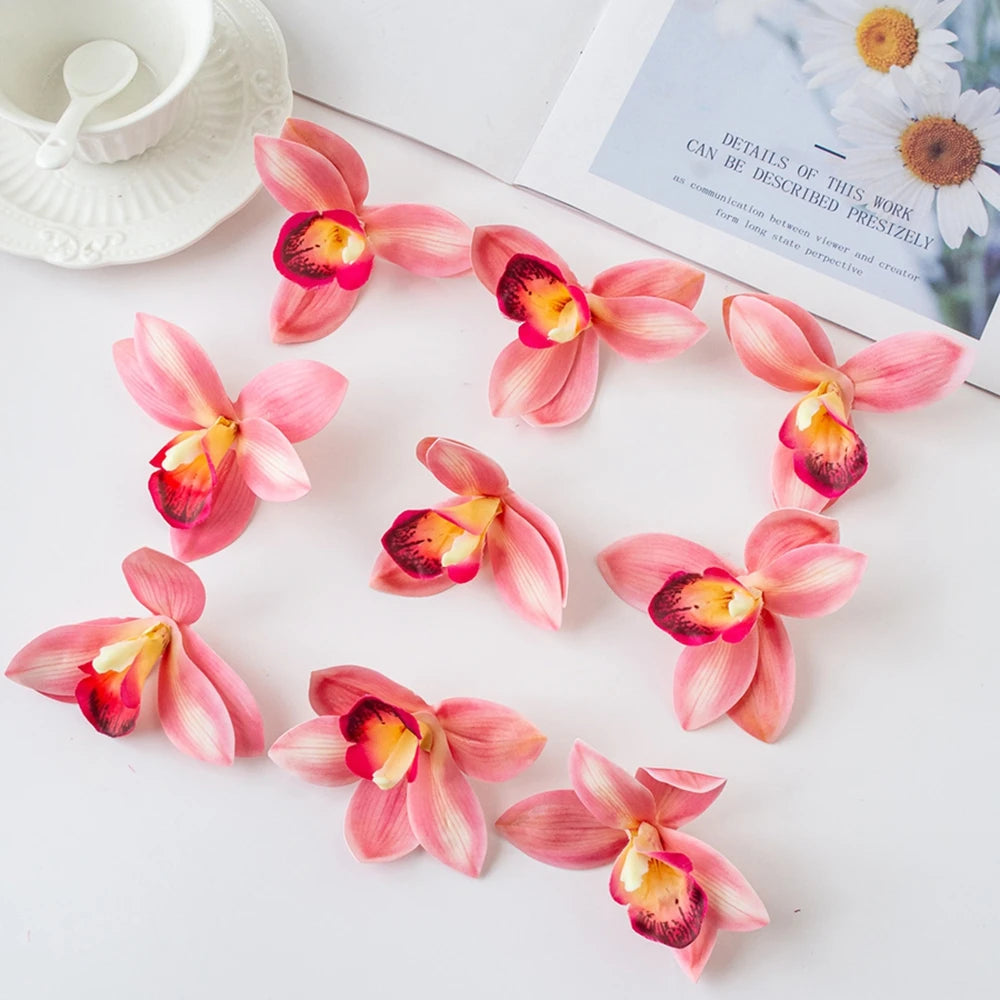 Silk Orchid Artificial Flowers 20/40PCS – Wedding & Home Decor