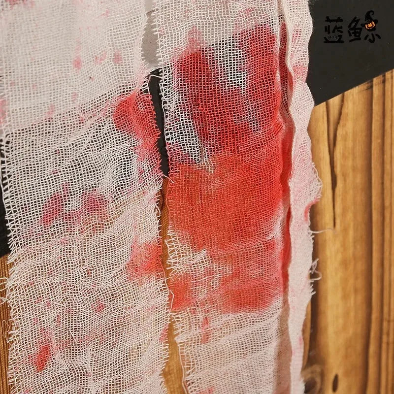 Halloween Blood Handprint Gauze Tablecloth | Haunted House Decor