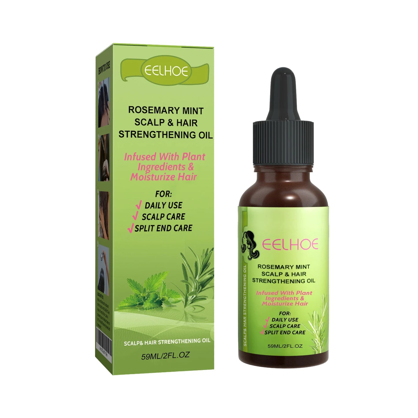 EELHOE Scalp & Hair Strengthening Oil – Repair & Dandruff 59ml Scalp & Hair Oil Peaceful Pleasures Health and Wellness 59ml Boxed
