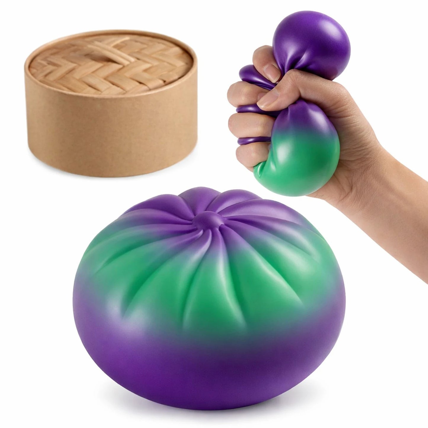 Bread Squeeze Ball Sensory Toy – 10 Colors | Kids & Adults