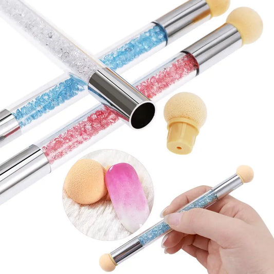Double-Ended Gradient Sponge Pen | Rhinestone Nail Art Tool Nail Art Brush Peaceful Pleasures Health and Wellness