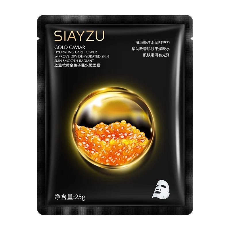Golden Caviar Face Mask Sheets – Anti-Aging & Moisturizing 10pk