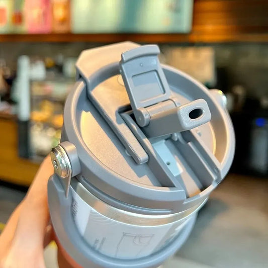 Tyeso's New Coffee Cup With Double-Layer Insulation And Cold Insulation Portable Ice Cream Cup Large Capacity Stainless Steel Peaceful Pleasures Health and Wellness
