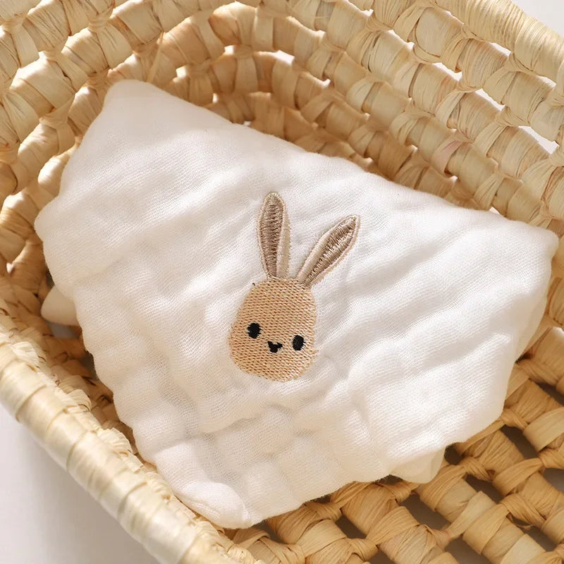 6-Layer Cotton Baby Burp Cloths | Soft Newborn Washcloths