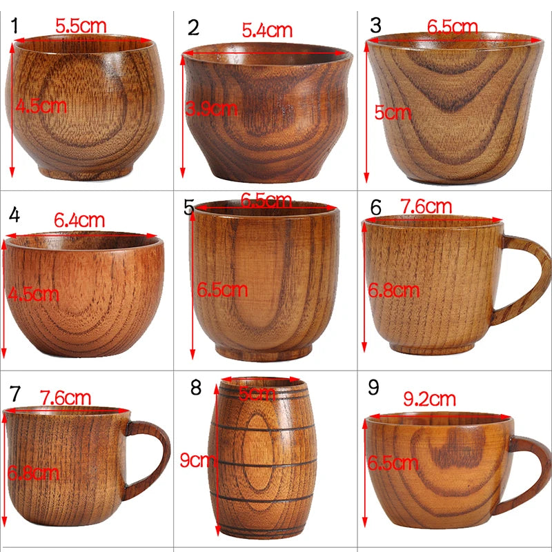 Wooden Big Belly Cups Handmade Natural Spruce Wood Cups Beer Tea Coffee Milk Water Cup Kitchen Bar Drinkware for Kitchen Peaceful Pleasures Health and Wellness