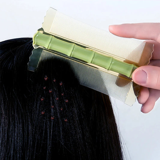 5pcs Bamboo Grate Comb, Ultra Dense Tooth Lice Comb, Remove Loose Dandruff, Double Sided Hair Comb Grate Lice Comb Dandruff Scal Peaceful Pleasures Health and Wellness