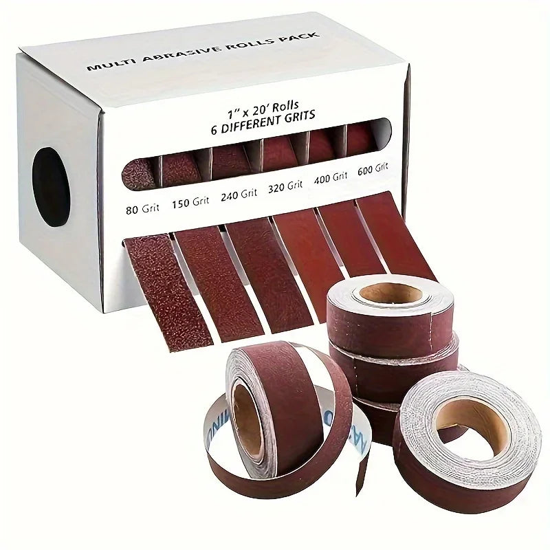 Abrasive Sandpaper Roll 6M x 25cm – Grit 80 to 600 Emery Cloth Peaceful Pleasures Health and Wellness