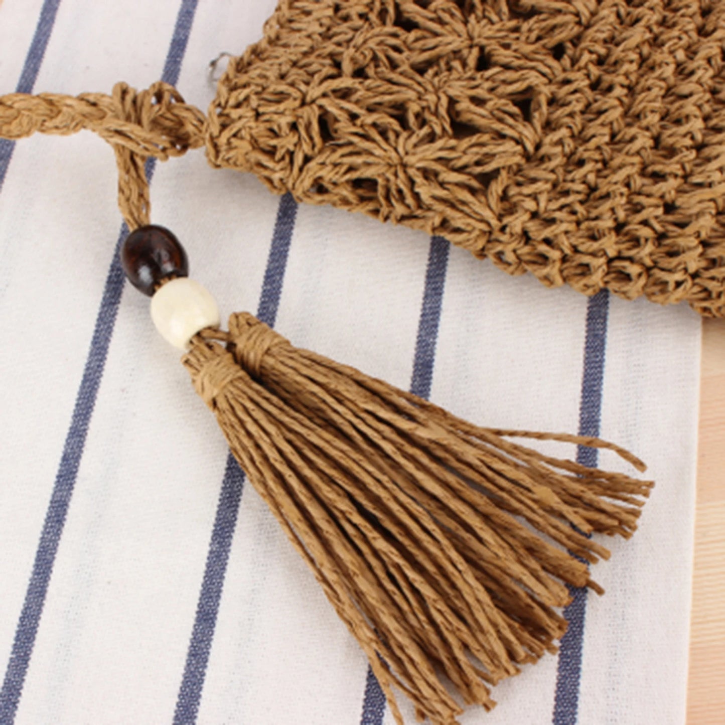 Women's Woven Straw Messenger Bags Summer Casual Tassel Summer Beach Straw Bag Ideal Gift for Daughters Mom Lover Peaceful Pleasures Health and Wellness