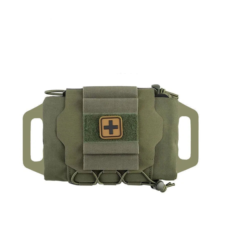Tactical First Aid Kit Outdoor Hunting Bag Pouch IFAK Kits MOLLE Medical Pouch Rapid Deployment First-aid Survival Kit Peaceful Pleasures Health and Wellness ArmyGreen