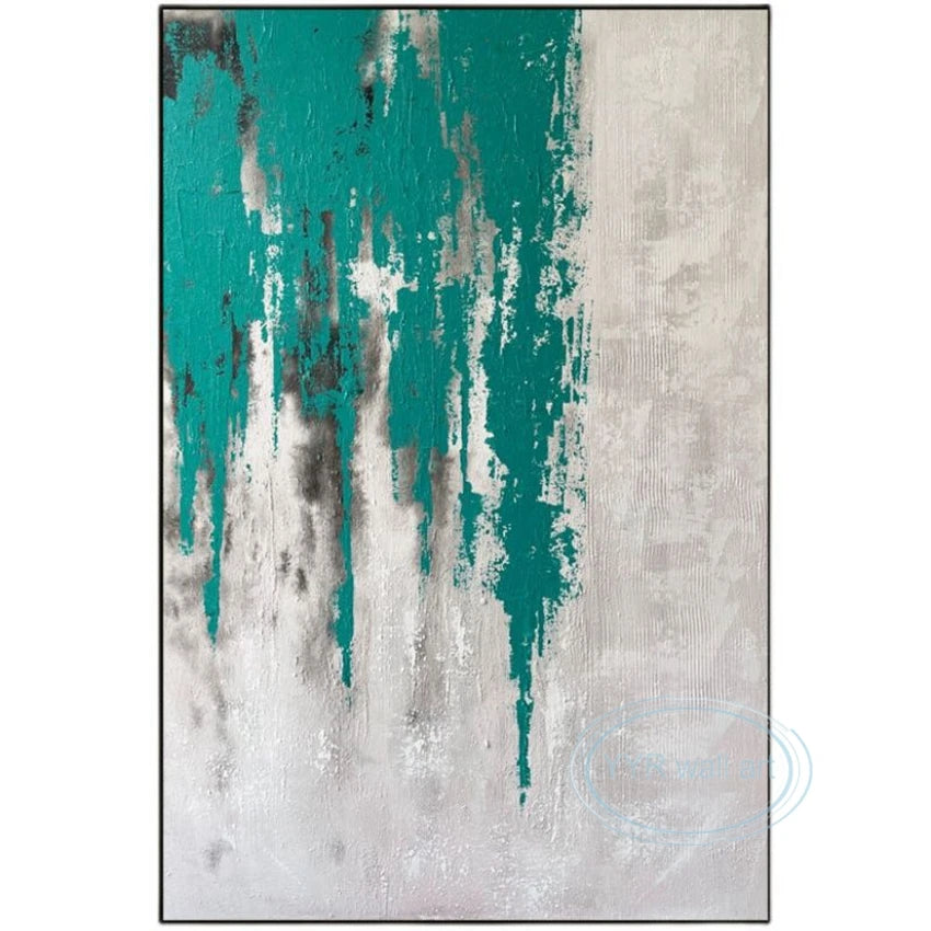 Nordic Abstract Hand-Painted Oil Painting Wall Art Canvas Abstract Canvas Painting Peaceful Pleasures Health and Wellness No frame 100cmx240cm