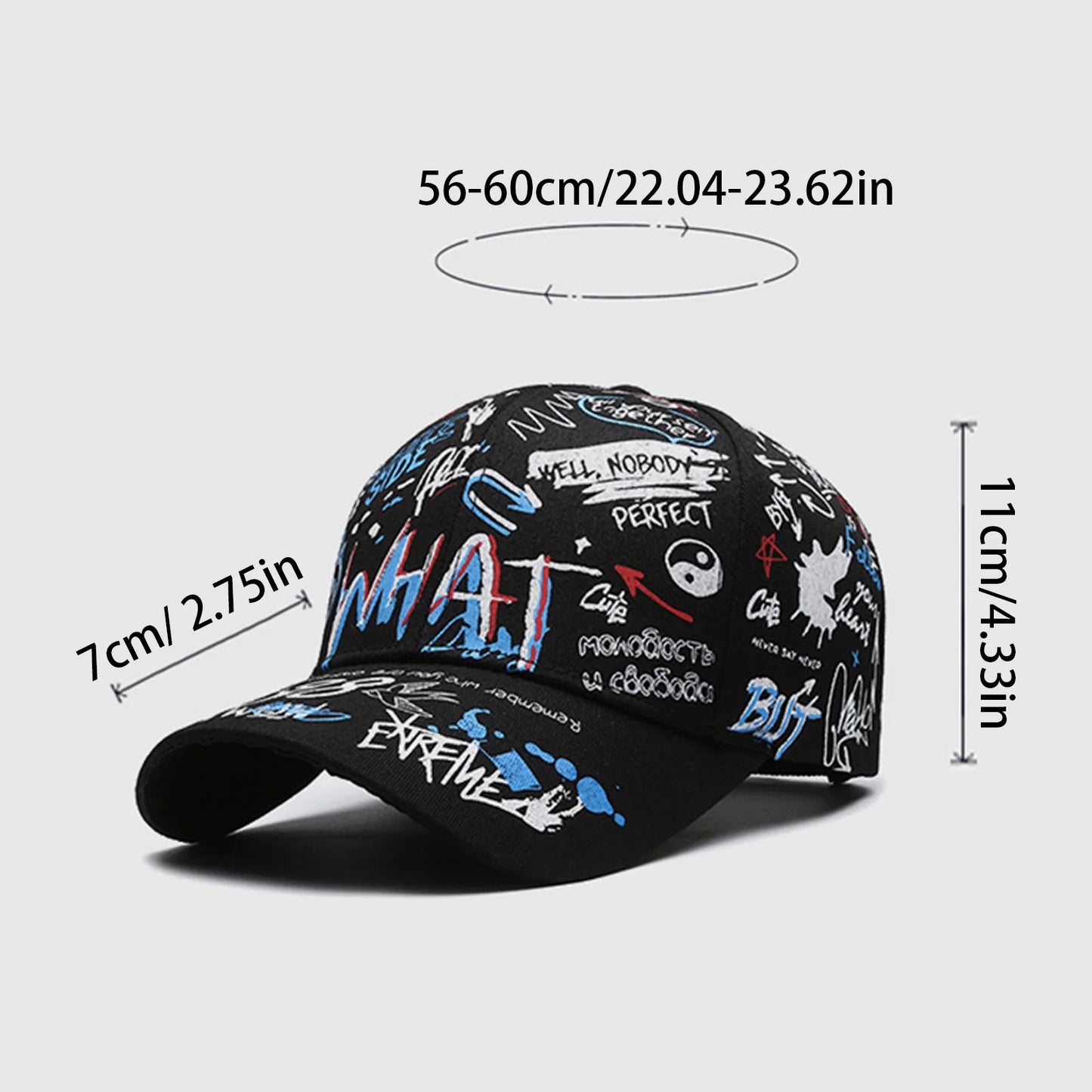 Summer Baseball Sports Cap Hip-hop Street Style Trendy Sunshade Hats for Summer Beach Vacation Peaceful Pleasures Health and Wellness