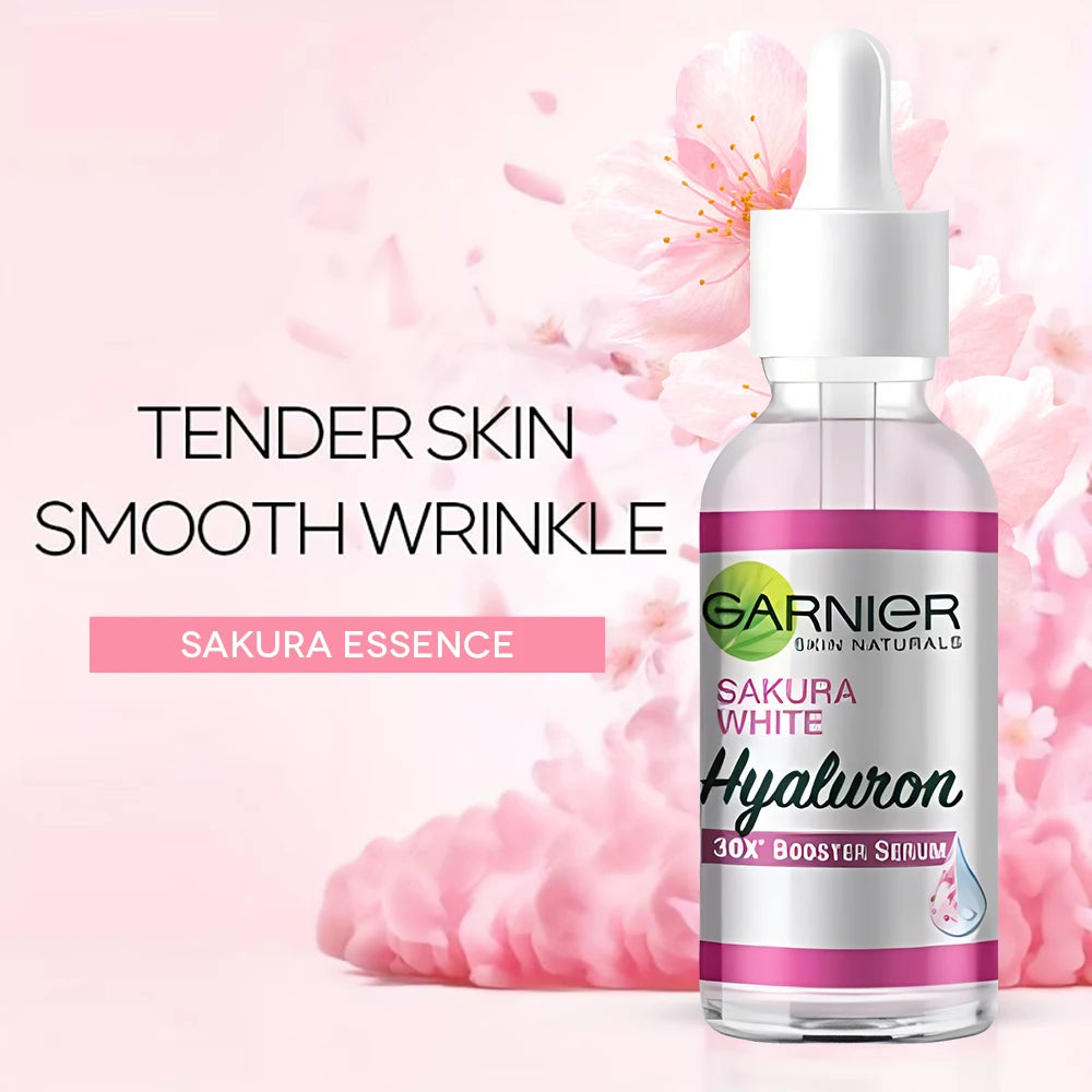 GARN Nier Pink Serum Sakura Glow 30x Hyaluronic Booster Moisturizing Serum Firming Skin Fine Lines Skin Facial Care Serum Peaceful Pleasures Health and Wellness
