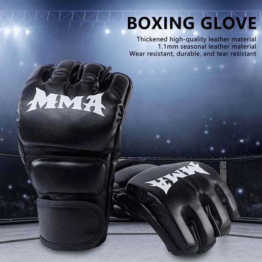 Martial Arts Training MMA Gloves Durable Construction Impact Resistance Sparring Mitts Suitable for Punching Bag Peaceful Pleasures Health and Wellness