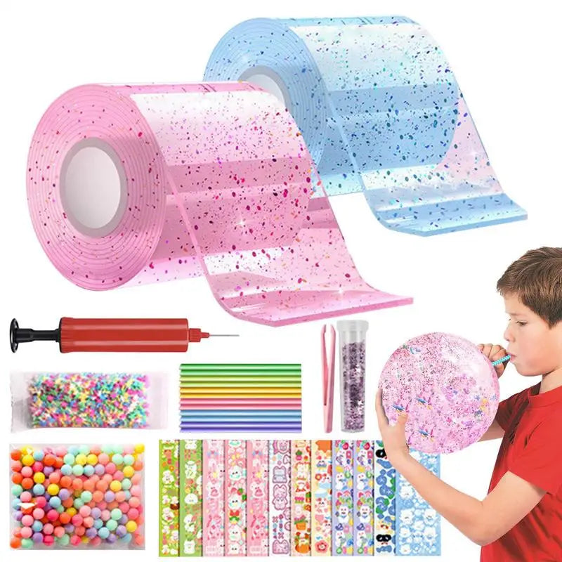 Nano Glue Kneading Music Blowing Bubble Full Set Of Nano Tape Double-Sided Paste Blowing Bubble DecompressionToys Sticker Peaceful Pleasures Health and Wellness