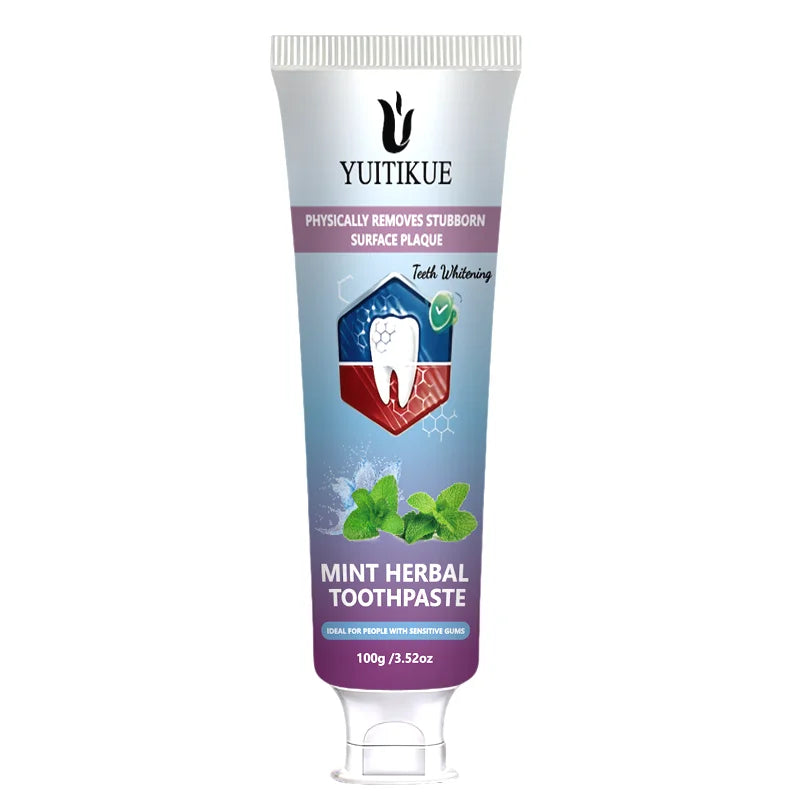 Yuitikue Mint Herbal Toothpaste, 100g Teeth Whitening Toothpaste for Plaque Removal & Sensitive Gums, Fresh Breath Peaceful Pleasures Health and Wellness 1pc