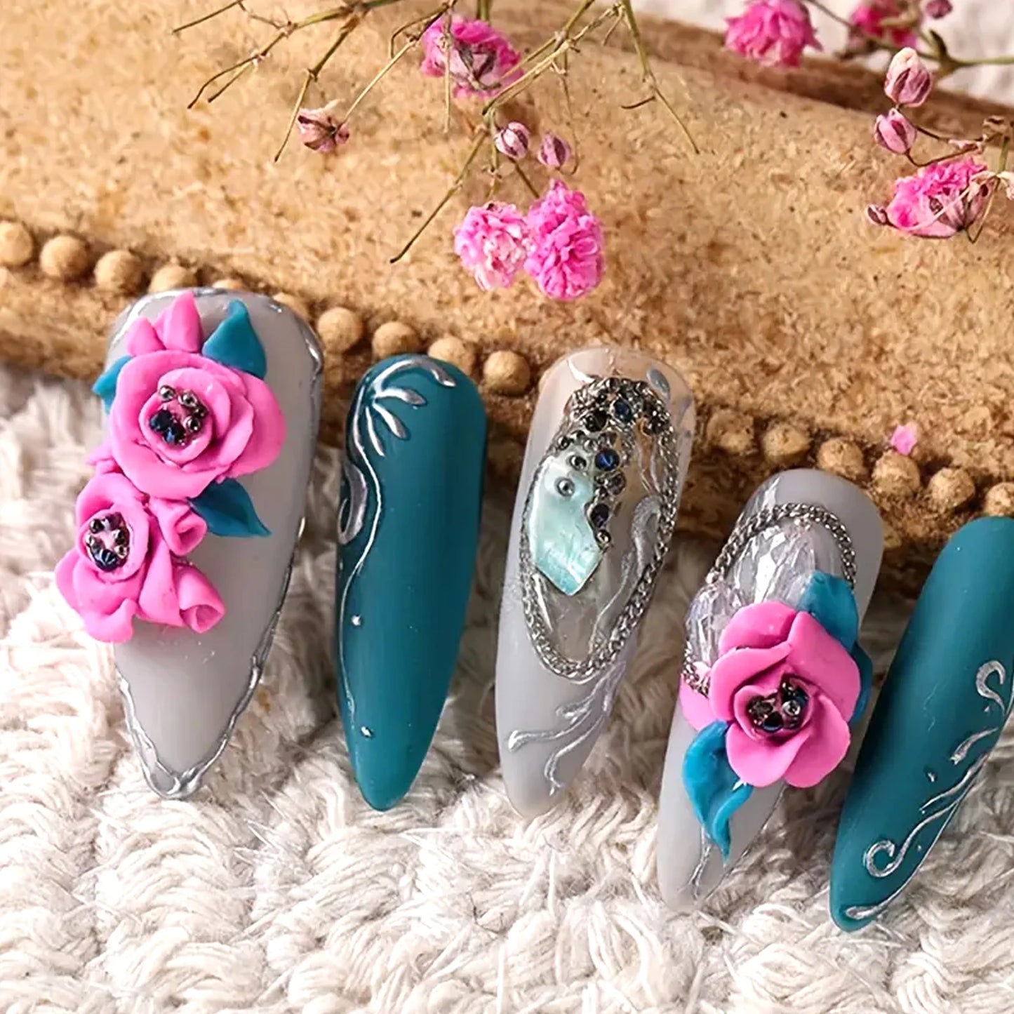 Nail Art Accessories Carving Gel Supplies 3D 4D Model Carved MudPlasticine UV Gel DIY Nails Painting Removable 3D Embossment Gel Peaceful Pleasures Health and Wellness