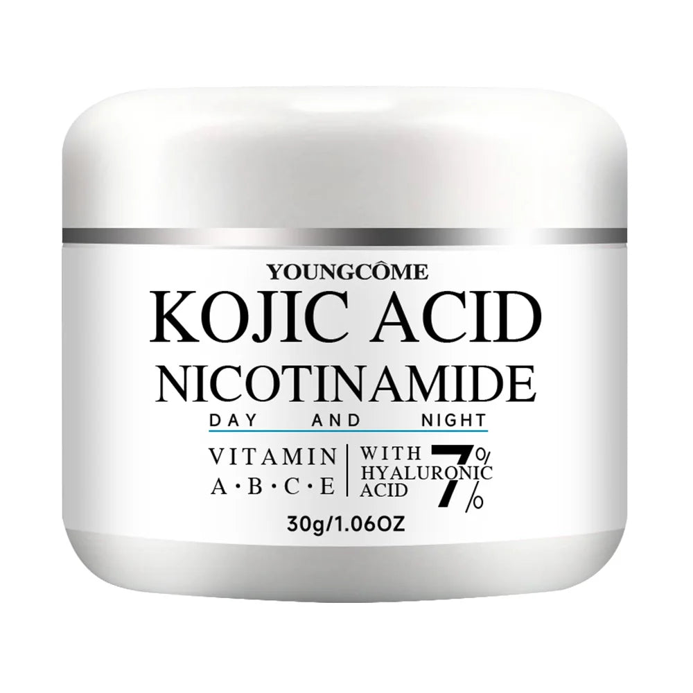 Day & Night Facial Cream with Kojic Acid, Niacinamide, Vitamins A/B/C/E and Hyaluronic Acid - Daily Hydrating & Nourishing Skinc Peaceful Pleasures Health and Wellness 30g