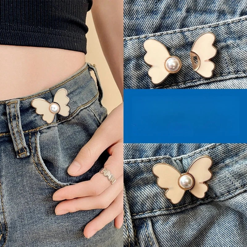 Butterfly Waist Button Pin – No-Sew Reusable Jean Button