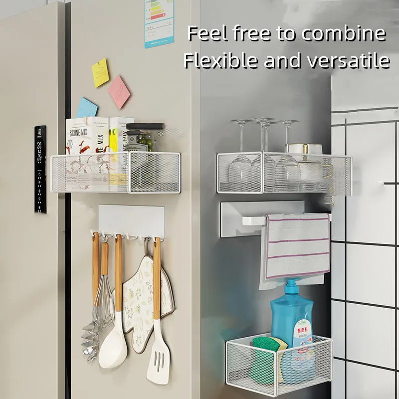 Magnetic Spice Rack Organizer – Hanging Refrigerator Shelf