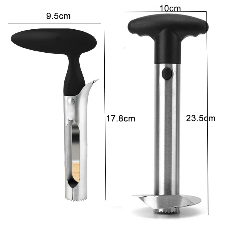 Stainless Steel Fruit Corer & Slicer Set – Pineapple & Apple