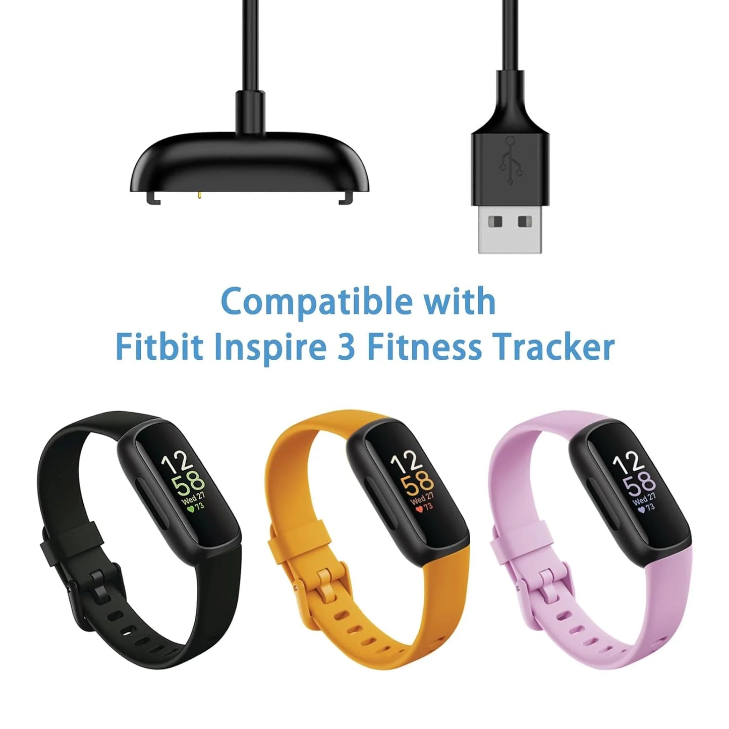 USB Charger for Fitbit Inspire 1/2/3 & Ace 3 – Fast Replacement Peaceful Pleasures Health and Wellness