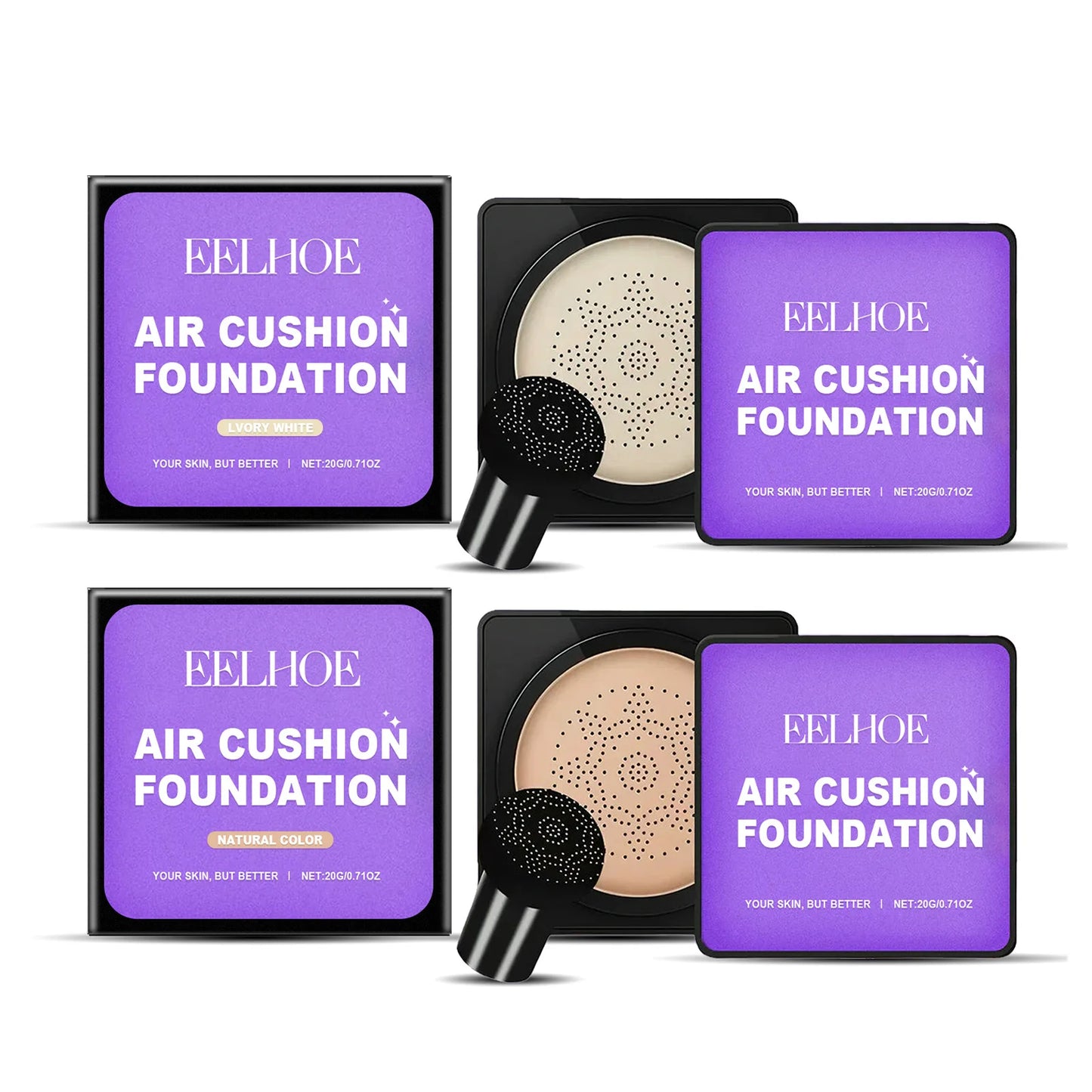 EELHOE Air Cushion Liquid Foundation - High Coverage Base Peaceful Pleasures Health and Wellness