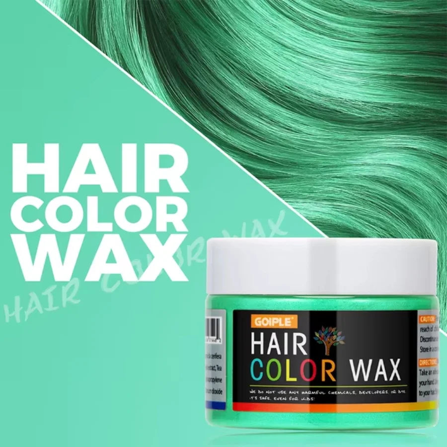 Valentine's Day DIY Hair Dyed Mud Hair Colour Wax Easy To Wash Coloring Cream One-time Hairs Beard and Eyebrows Colour Products Peaceful Pleasures Health and Wellness Green 40g