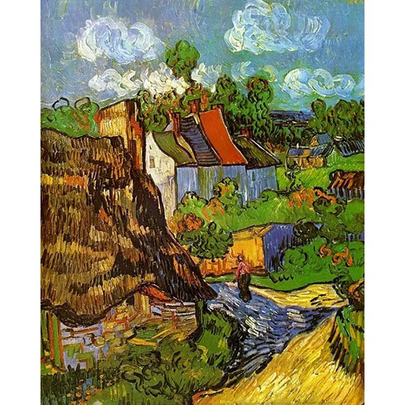 Van Gogh Starry Sky Paint by Numbers Kit | 60x75cm Canvas Paint by Numbers Kit Peaceful Pleasures Health and Wellness 991593 40x60cm Unframed