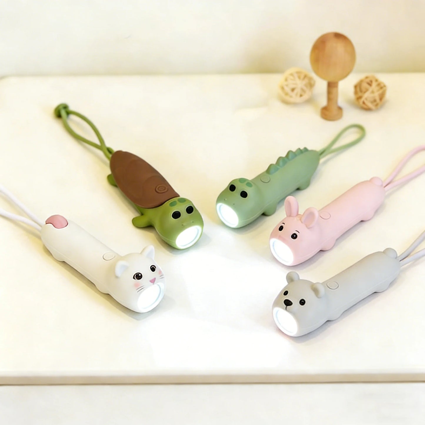 New Soft Silicone LED Flashlight USB Rechargeable Light Bear Rabbit Portable Outdoor Household Bedtime Story Torch For Children Peaceful Pleasures Health and Wellness