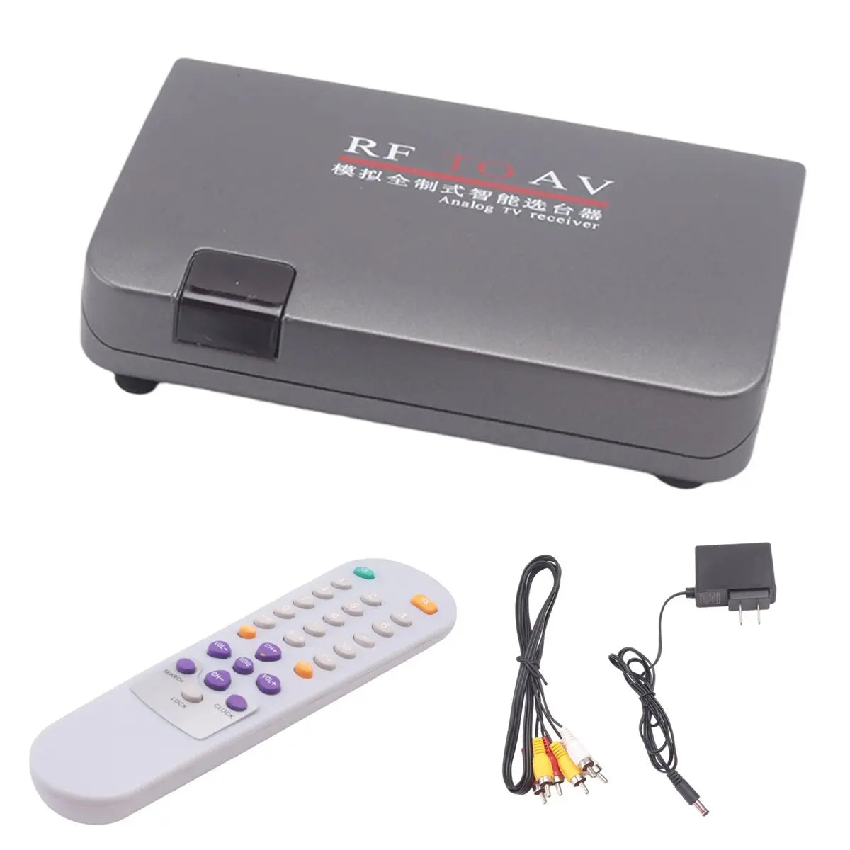 (ABDH) RF to AV Converter,Channel Selector,Booster,Cable TV to Projection TV,Video Port Supports Full System AC110-240V US Plug Peaceful Pleasures Health and Wellness