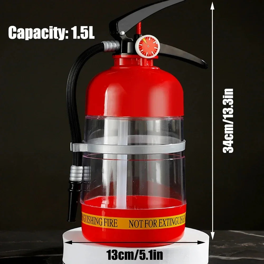 1.5L Creative Fire Extinguisher Drinking Barrel [No cup]Wine Divider Cannon Portable Beverage Beer Drink Dispenser For Party Bar Peaceful Pleasures Health and Wellness