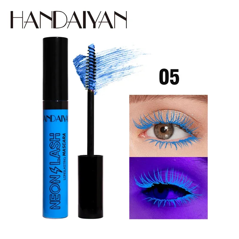 Neon Fluorescent Mascara – Waterproof, Fast Dry, Curling & Lengthening